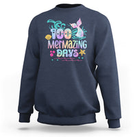 100th Day Of School Sweatshirt 100 Mermazing Days Mermaid - Wonder Print Shop