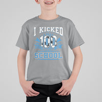 I Kicked 100 Days Of School Soccer Player T Shirt For Kid - Wonder Print Shop