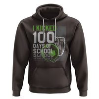 I Kicked 100 Days Of School Soccer Player Hoodie - Wonder Print Shop