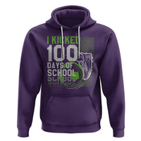 I Kicked 100 Days Of School Soccer Player Hoodie - Wonder Print Shop