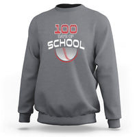 100th Day Of School Cool Baseball Player Sweatshirt - Wonder Print Shop