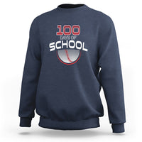 100th Day Of School Cool Baseball Player Sweatshirt - Wonder Print Shop