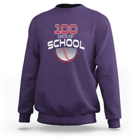 100th Day Of School Cool Baseball Player Sweatshirt - Wonder Print Shop