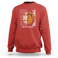 100th Day Of School Basketball Player Sweatshirt - Wonder Print Shop