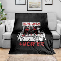 Halloween Satan Throw Blanket Live Love Lucifer Demon - Wonder Print Shop