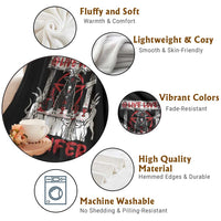 Halloween Satan Throw Blanket Live Love Lucifer Demon - Wonder Print Shop