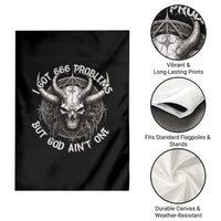 Halloween Satan Garden Flag I Got 666 Problems Pentagram - Wonder Print Shop