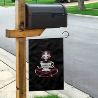Funny Halloween Coffee Lover Garden Flag Satan I Like My Coffee - Wonder Print Shop