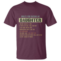 Dad Daughter T Shirt Funny Rules For Dating My Daughter - Wonder Print Shop