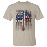 Christian American Patriotic T Shirt Stand For The Flag Kneel For The Cross - Wonder Print Shop