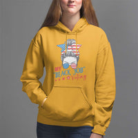 Funny US Election Hoodie My Black Job Is Voting America Girl Messy Bun - Wonder Print Shop