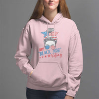 Funny US Election Hoodie My Black Job Is Voting America Girl Messy Bun - Wonder Print Shop