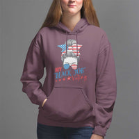 Funny US Election Hoodie My Black Job Is Voting America Girl Messy Bun - Wonder Print Shop