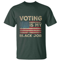 Funny President Election T Shirt Voting Is My Black Job America Flag Retro - Wonder Print Shop