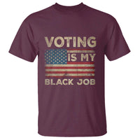 Funny President Election T Shirt Voting Is My Black Job America Flag Retro - Wonder Print Shop