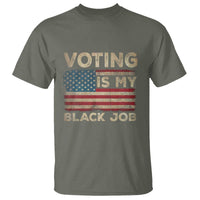 Funny President Election T Shirt Voting Is My Black Job America Flag Retro - Wonder Print Shop