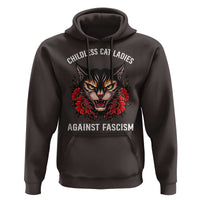 Childless Cat Ladies Hoodie Against Fascism Traditional Tattoo Cat - Wonder Print Shop