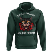 Childless Cat Ladies Hoodie Against Fascism Traditional Tattoo Cat - Wonder Print Shop