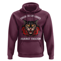 Childless Cat Ladies Hoodie Against Fascism Traditional Tattoo Cat - Wonder Print Shop