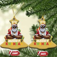 Merry Kwanzaa Christmas Ornament African American Santa Black Christmas - Wonder Print Shop