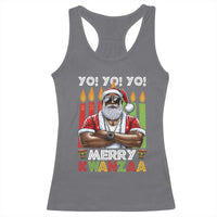 Merry Kwanzaa Racerback Tank Top African American Santa Black Christmas