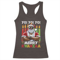Merry Kwanzaa Racerback Tank Top African American Santa Black Christmas