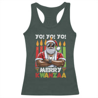 Merry Kwanzaa Racerback Tank Top African American Santa Black Christmas