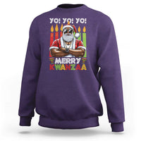 Merry Kwanzaa Sweatshirt African American Santa Black Christmas - Wonder Print Shop