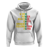 Kwanzaa Hoodie Work Power Heritage Unity Organize Celebration Faith