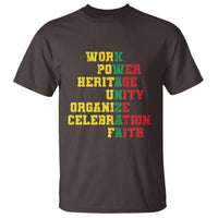Kwanzaa T Shirt Work Power Heritage Unity Organize Celebration Faith - Wonder Print Shop