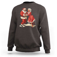 African American Christmas Sweatshirt Black Santa Mr Mrs Claus Dancing - Wonder Print Shop