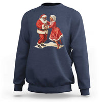 African American Christmas Sweatshirt Black Santa Mr Mrs Claus Dancing - Wonder Print Shop