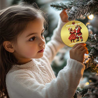 African American Xmas Christmas Ornament Ain't Nothin' But A Christmas Party Mr Mrs Claus Dancing - Wonder Print Shop