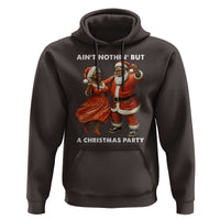 African American Christmas Hoodie Ain't Nothin' But A Christmas Party Mr Mrs Claus Dancing
