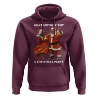 African American Christmas Hoodie Ain't Nothin' But A Christmas Party Mr Mrs Claus Dancing