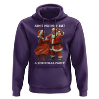 African American Christmas Hoodie Ain't Nothin' But A Christmas Party Mr Mrs Claus Dancing