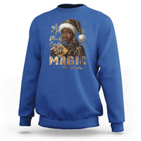 Xmas Melanin Black Girl Magic Sweatshirt - Wonder Print Shop