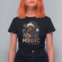 Xmas Melanin Black Girl Magic T Shirt For Women - Wonder Print Shop