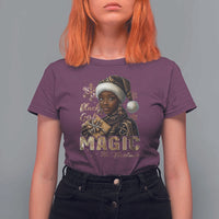 Xmas Melanin Black Girl Magic T Shirt For Women - Wonder Print Shop