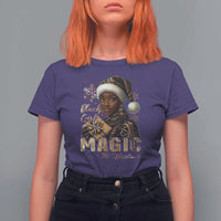 Xmas Melanin Black Girl Magic T Shirt For Women - Wonder Print Shop