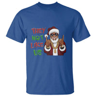 Funny Xmas Hiphop Black Santa T Shirt They Not Like Us African American Christmas - Wonder Print Shop
