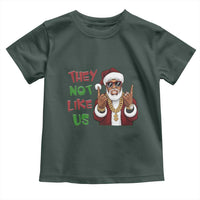 Funny Xmas Hiphop Black Santa Toddler T Shirt They Not Like Us African American Christmas