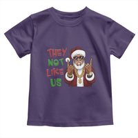 Funny Xmas Hiphop Black Santa Toddler T Shirt They Not Like Us African American Christmas