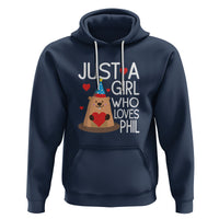Cute Groundhog Just A Girl Who Loves Phil Hoodie - Wonder Print Shop