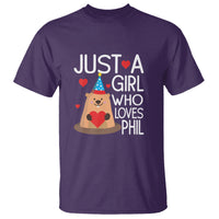 Cute Groundhog Just A Girl Who Loves Phil T Shirt - Wonder Print Shop