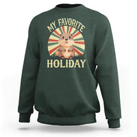 Cute Groundhog Retro My Favorite Holiday Sweatshirt - Wonder Print Shop