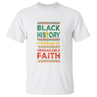 Black History Month T Shirt A Heritage Of Unshakeable Faith Christian BLM - Wonder Print Shop