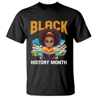 Black History Month T Shirt Girl Reading Book African Pride Melanin - Wonder Print Shop