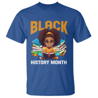 Black History Month T Shirt Girl Reading Book African Pride Melanin - Wonder Print Shop