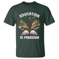 Black History Month T Shirt Education Is Freedom African Americans Teacher - Wonder Print Shop
